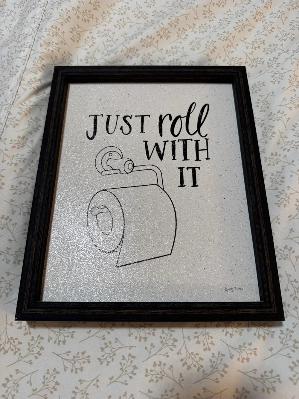 Just Roll With It Bathroom Framed Wall Art